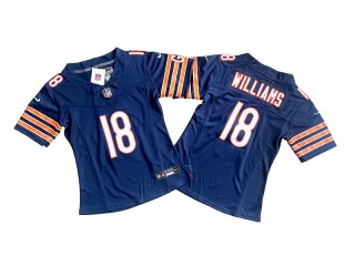 Chicago Bears #18 Caleb Williams Navy Vapor F.U.S.E. Limited Jersey