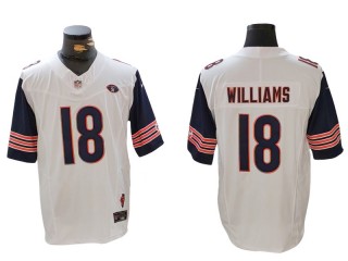 Chicago Bears #18 Caleb Williams White Thanksgiving Vapor F.U.S.E Limited Jersey