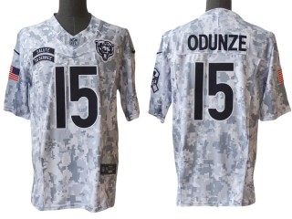 Chicago Bears #15 Rome Odunze Arctic Camo 2024 Salute to Service Limited Jersey