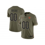 Custom Chicago Bears Olive 2022 Salute To Service Limited Jersey