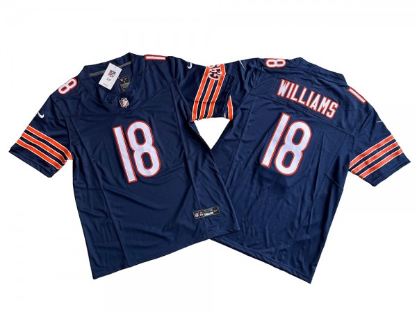 Chicago Bears #18 Caleb Williams Navy Vapor F.U.S.E. Limited Jersey