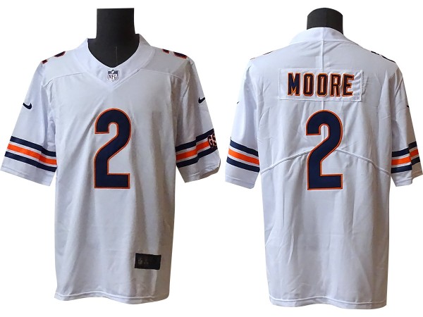 Chicago Bears #2 D.J. Moore White Vapor Limited Jersey