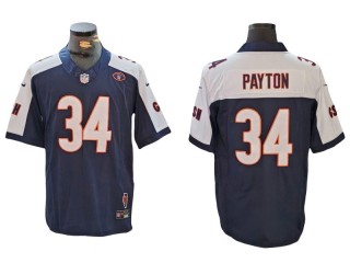 Chicago Bears #34 Walter Payton Navy Gold Vapor F.U.S.E Limited Jersey