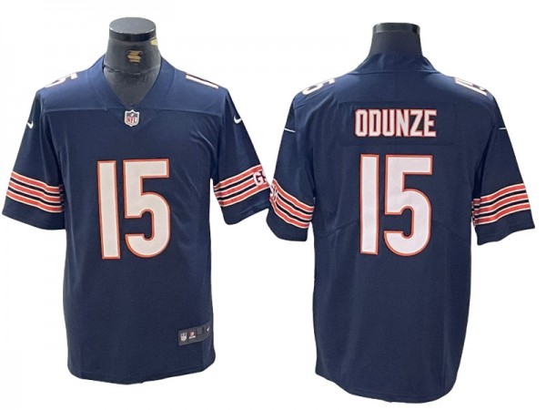 Chicago Bears #15 Rome Odunze Navy Vapor Limited Jersey