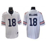 Chicago Bears #18 Caleb Williams White Alternate Classic Vapor Limited Jersey