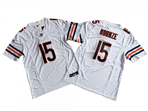 Chicago Bears #15 Rome Odunze White Vapor F.U.S.E. Limited Jersey