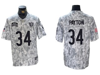 Chicago Bears #34 Walter Payton Arctic Camo 2024 Salute to Service Limited Jersey