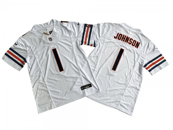 Chicago Bears #1 Jaylon Johnson White Vapor F.U.S.E. Limited Jersey