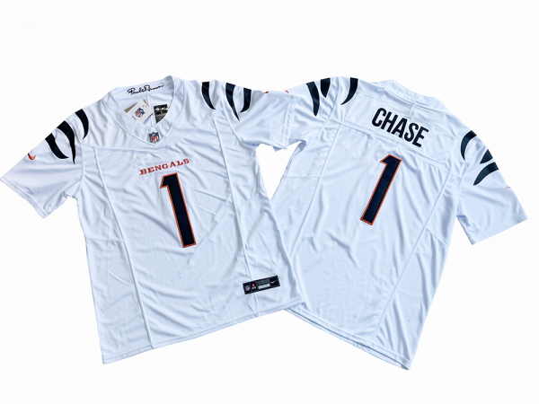 Cincinnati Bengals #1 Ja'Marr Chase White Vapor F.U.S.E. Limited Jersey