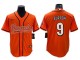 Cincinnati Bengals #9 Joe Burrow Baseball Cool Base Jersey-Orange & White