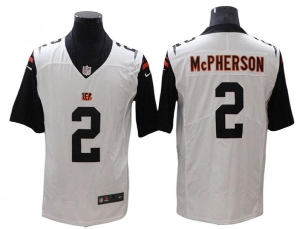 Cincinnati Bengals #2 Evan McPherson White Color Rush Vapor Limited Jersey