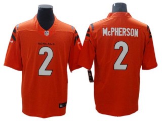 Cincinnati Bengals #2 Evan McPherson Orange Vapor Limited Jersey