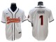 Cincinnati Bengals #1 Ja'Marr Chase Baseball Style Jersey - Orange/White