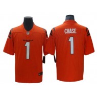 Cincinnati Bengals #1 Ja'Marr Chase Orange Vapor Untouchable Limited Jersey 