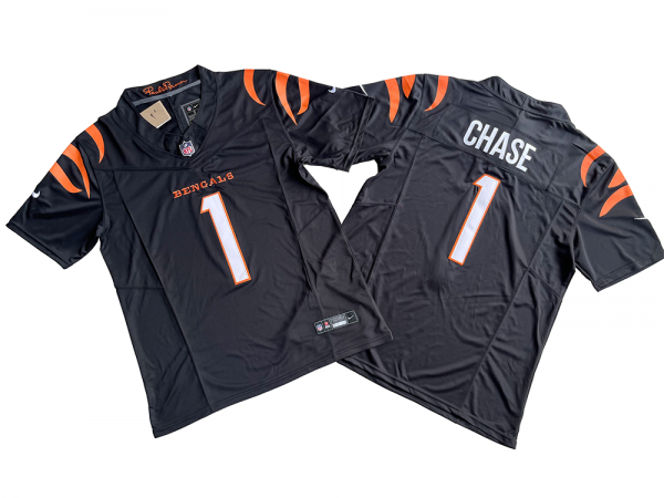 Cincinnati Bengals #1 Ja'Marr Chase Black Vapor F.U.S.E. Limited Jersey