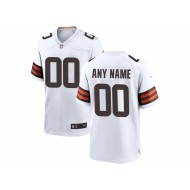 Custom Cleveland Browns White Vapor Limited Jersey