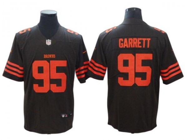 Cleveland Browns #95 Myles Garrett Brown Alternate Vapor Jersey