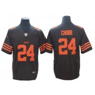 Cleveland Browns #24 Nick Chubb Brown Alternate Vapor Limited Jersey