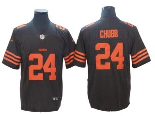 Cleveland Browns #24 Nick Chubb Brown Alternate Vapor Limited Jersey