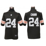 Cleveland Browns #24 Nick Chubb Brown Vapor Limited Jersey