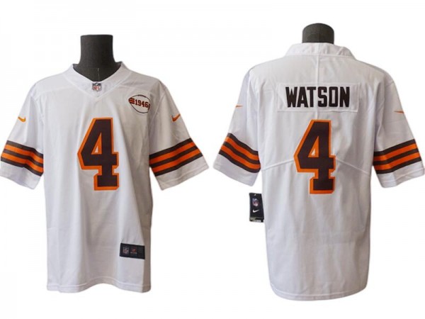 Cleveland Browns #4 Deshaun Watson 1946 Collection Alternate Vapor Limited Jersey