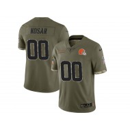 Custom Cleveland Browns Olive 2022 Salute to Service Vapor Limited Jersey