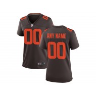 Custom Cleveland Browns Alternate Brown Vapor Limited Jersey