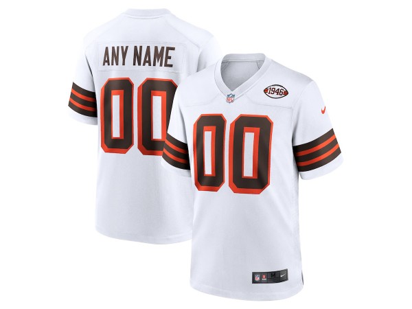 Custom Cleveland Browns 1946 Collection Alternate Vapor Limited Jersey - White