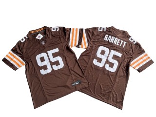 Cleveland Browns #95 Myles Garrett Brown Vapor F.U.S.E. Limited Jersey