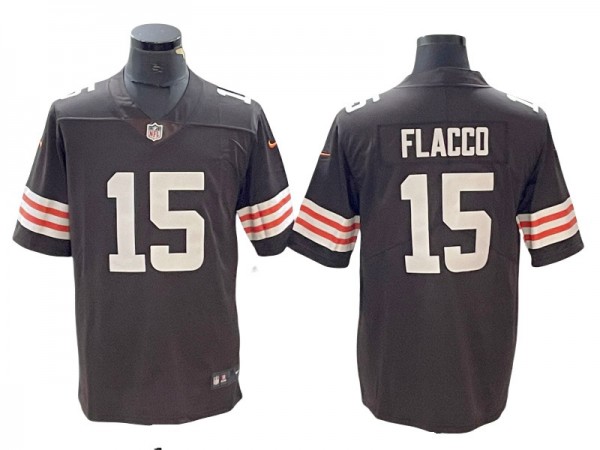 Cleveland Browns #15 Joe Flacco Brown Vapor Limited Jersey	