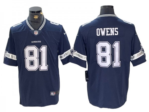 Dallas Cowboys #81 Terrell Owens Navy Vapor F.U.S.E. Limited Jersey