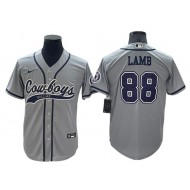 Dallas Cowboys #88 CeeDee Lamb Baseball Style Jersey - Navy/Gray/White/Olive 