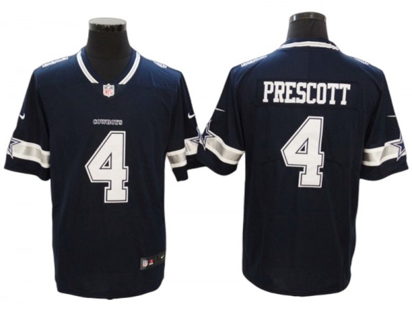 Dallas Cowboys #4 Dak Prescott Navy Vapor Untouchable Limited Jersey