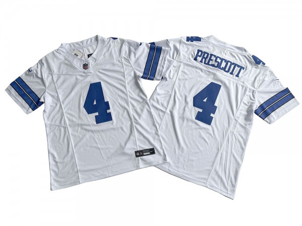 Dallas Cowboys #4 Dak Prescott White Vapor F.U.S.E. Limited Jersey