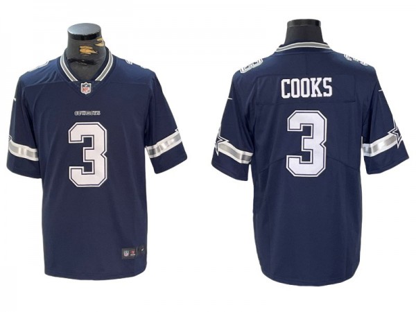 Dallas Cowboys #3 Brandin Cooks Navy Vapor Limited Jersey