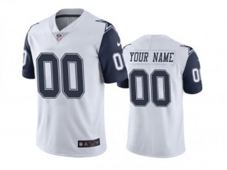 Custom Dallas Cowboys White Color Rush Limited Jersey