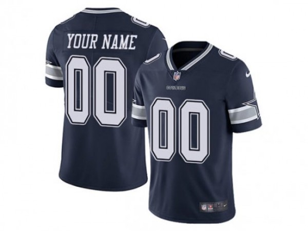 Custom Dallas Cowboys Navy Vapor Limited Jersey