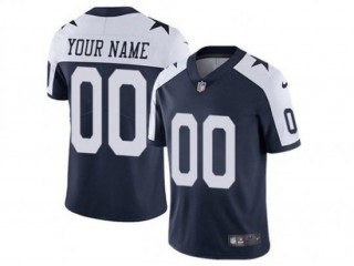 Custom Dallas Cowboys Navy Alternate Vapor Limited Jersey