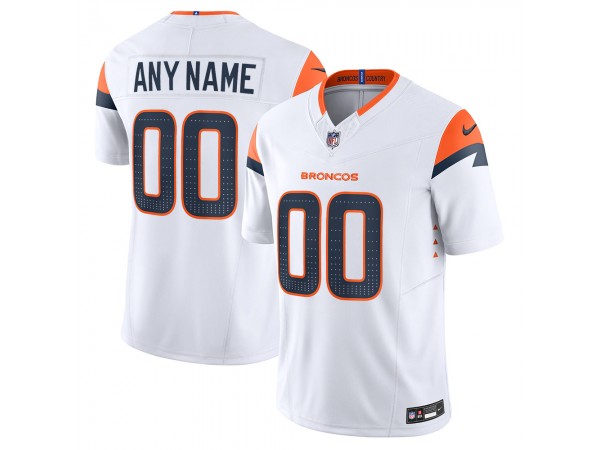 Custom Denver Broncos White Vapor F.U.S.E. Limited Jersey