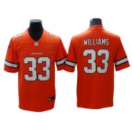 Denver Broncos #33 Javonte Williams Orange Color Rush Limited Jersey