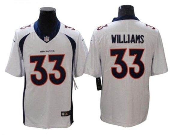 Denver Broncos #33 Javonte Williams White Vapor Limited Jersey