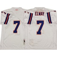 M&N Denver Broncos #7 John Elway White 1990 Legacy Jersey