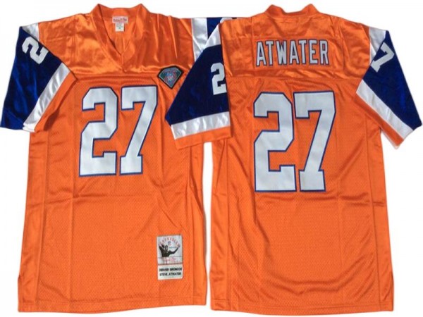 M&N Denver Broncos #27 Steve Atwater Orange 1994 Legacy Jersey