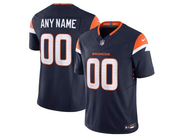 Custom Denver Broncos Navy Vapor F.U.S.E. Limited Jersey