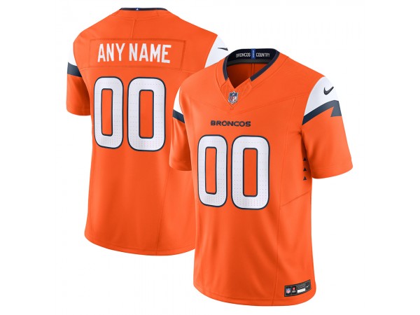 Custom Denver Broncos Orange Vapor F.U.S.E. Limited Jersey