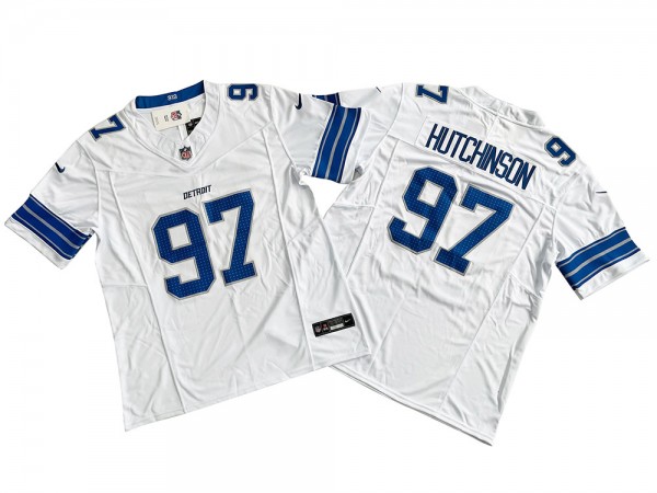 Detroit Lions #97 Aidan Hutchinson White Vapor F.U.S.E. Limited Jersey