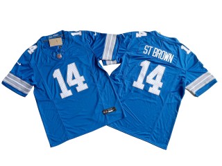 Detroit Lions #14 Amon-Ra St. Brown Light Blue Vapor F.U.S.E. Limited Jersey