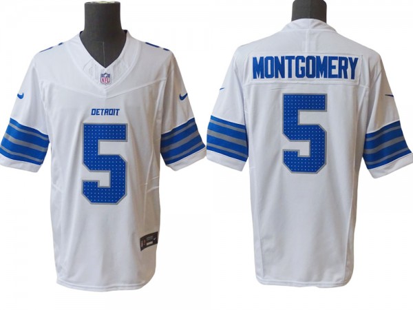 Detroit Lions #5 David Montgomery White Vapor F.U.S.E. Limited Jersey