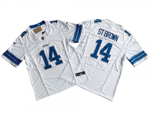 Detroit Lions #14 Amon-Ra St. Brown White Vapor F.U.S.E. Limited Jersey