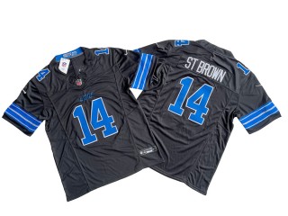 Detroit Lions #14 Amon-Ra St. Brown Black Vapor F.U.S.E. Limited Jersey